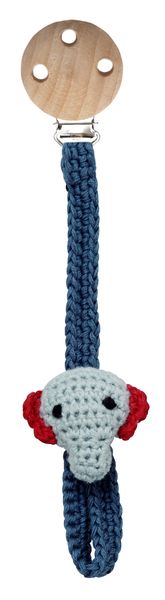 Attache tétine crochet éléphant