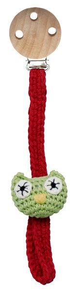 Attache tétine crochet chouette