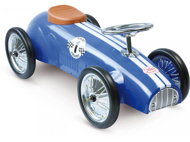 Porteur voiture de course bleu