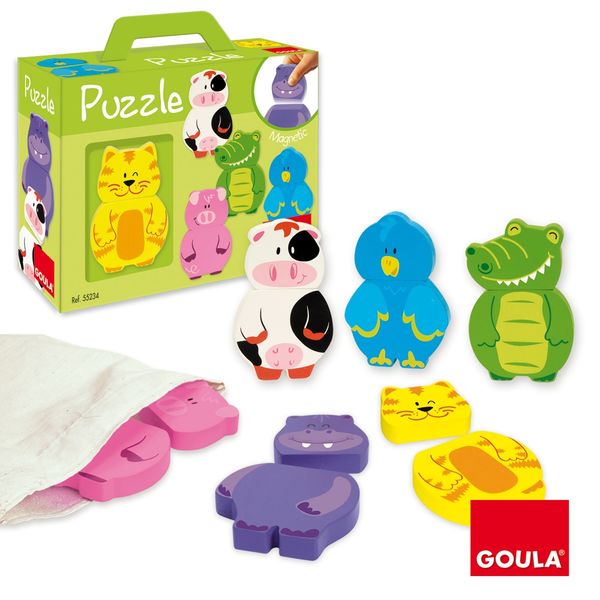 6 Puzzles magntiques animaux