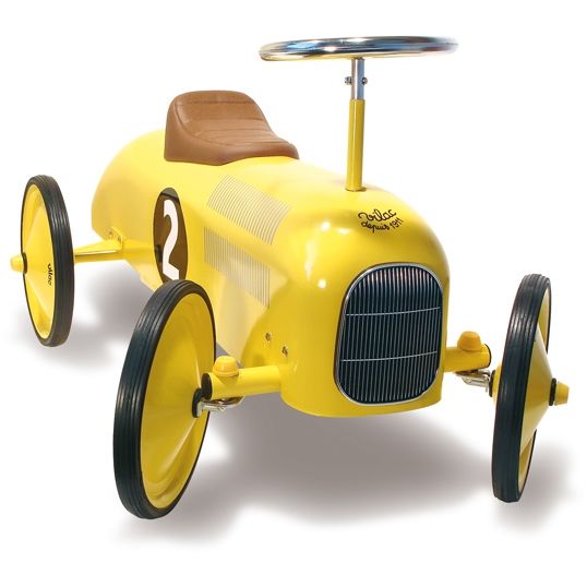 Porteur voiture métal Jaune