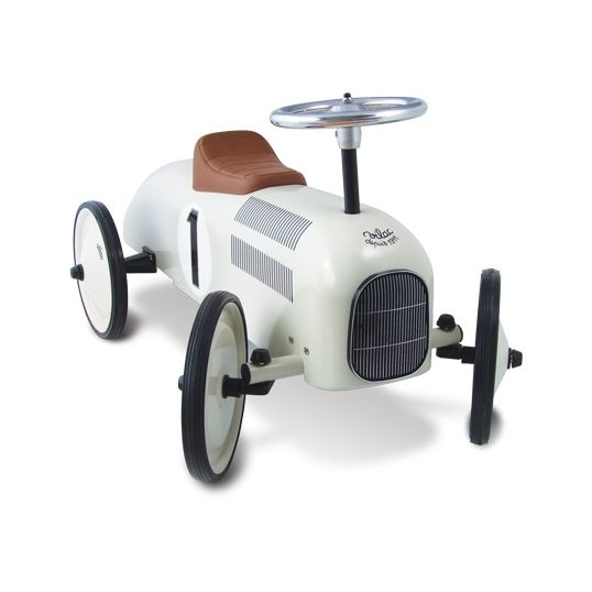 Porteur voiture en métal blanche