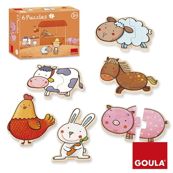 6 Puzzles animaux de la ferme