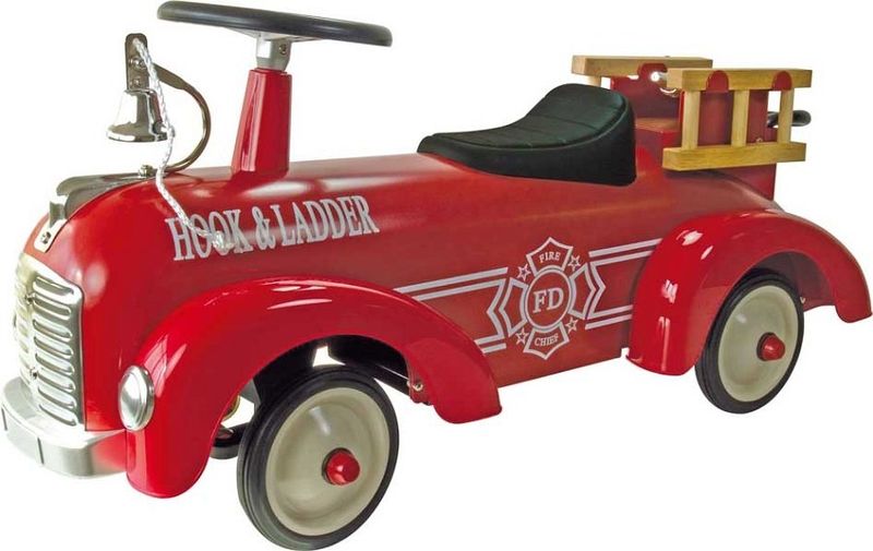 Porteur camion de pompiers en métal