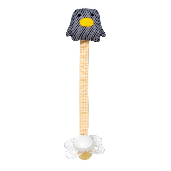 Attache tétine pingouin