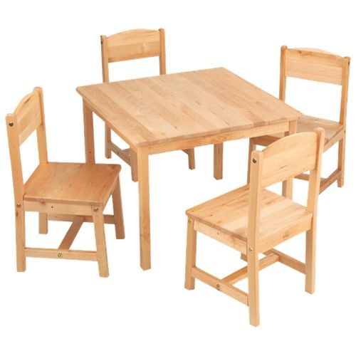 Table de ferme & chaises, naturel