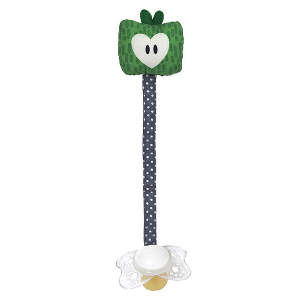 Attache tétine pomme verte