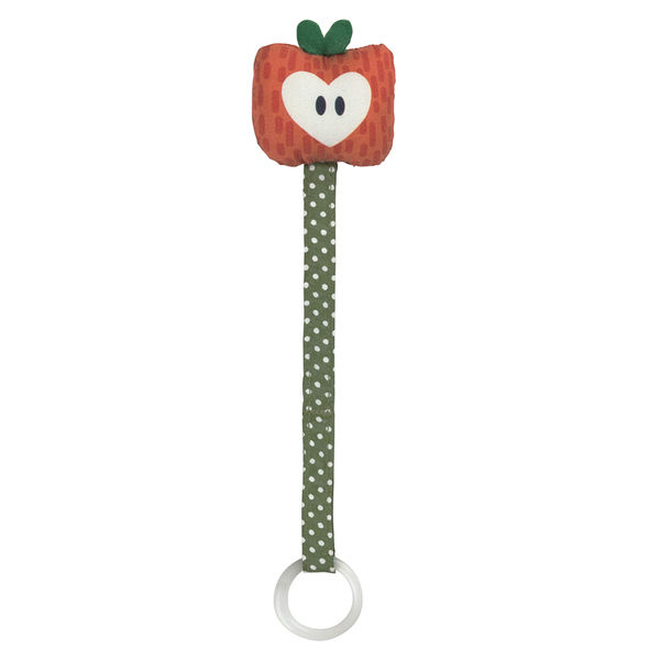 Attache tétine pomme orange