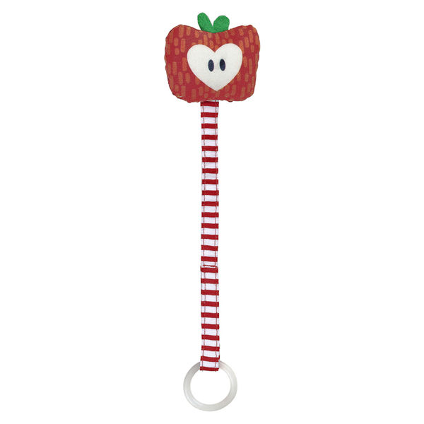 Attache tétine pomme rouge