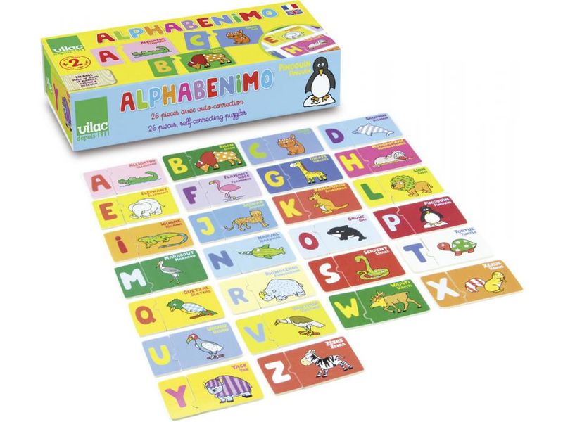 Les Jouets en bois tiny ref/vilac 6700 alphabenimo 