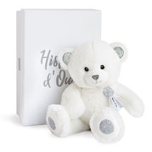 Peluche Ours Charms blanc 24 cm HO2805 Histoire d'Ours 1