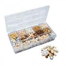 Boîte de perles en bois naturel BUK-PE014 Buki France 1
