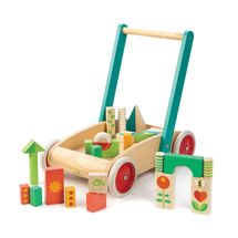 Chariot de marche avec blocs colorés TL8464 Tender Leaf Toys 1