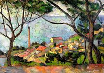 Vue sur l'Estaque de Paul Cézanne K531-50 Puzzle Michèle Wilson 1