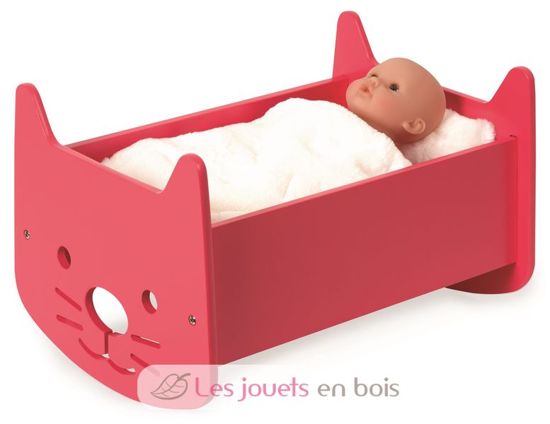 Berceau Bois Jouet : Berceau pour poup?es Babycat Janod J05897 Berceau Bois Jouet : Berceau pour poup?es Babycat Janod J05897