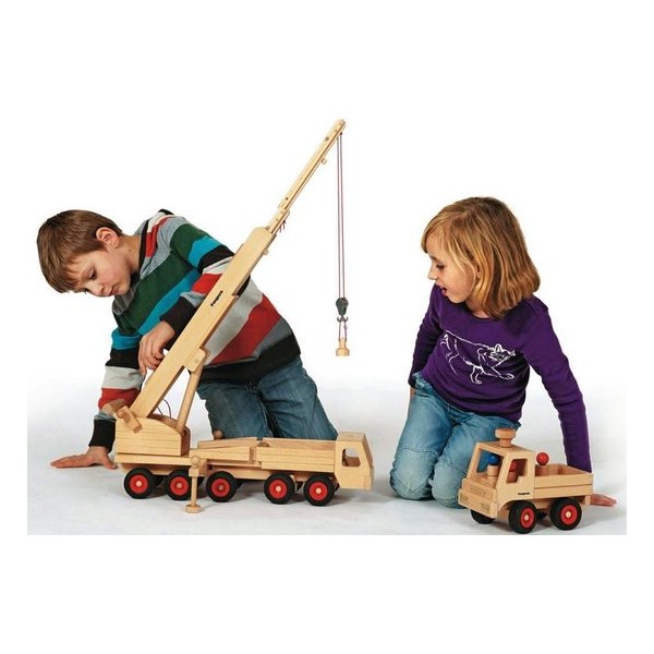 Camion Grue en Bois pour Enfant | Mes Jouets en Bois