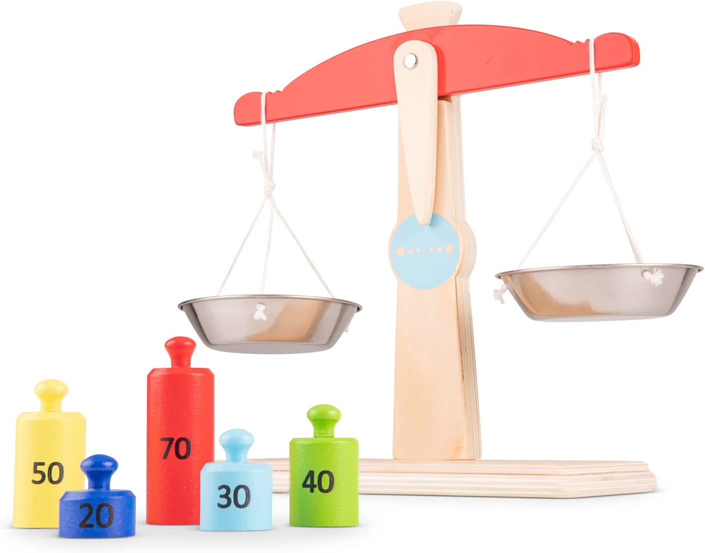 Jouet Ancien : Grande Balance Complète Avec Poids Et Boîte D'origine - Vintage, Pièce De Collection