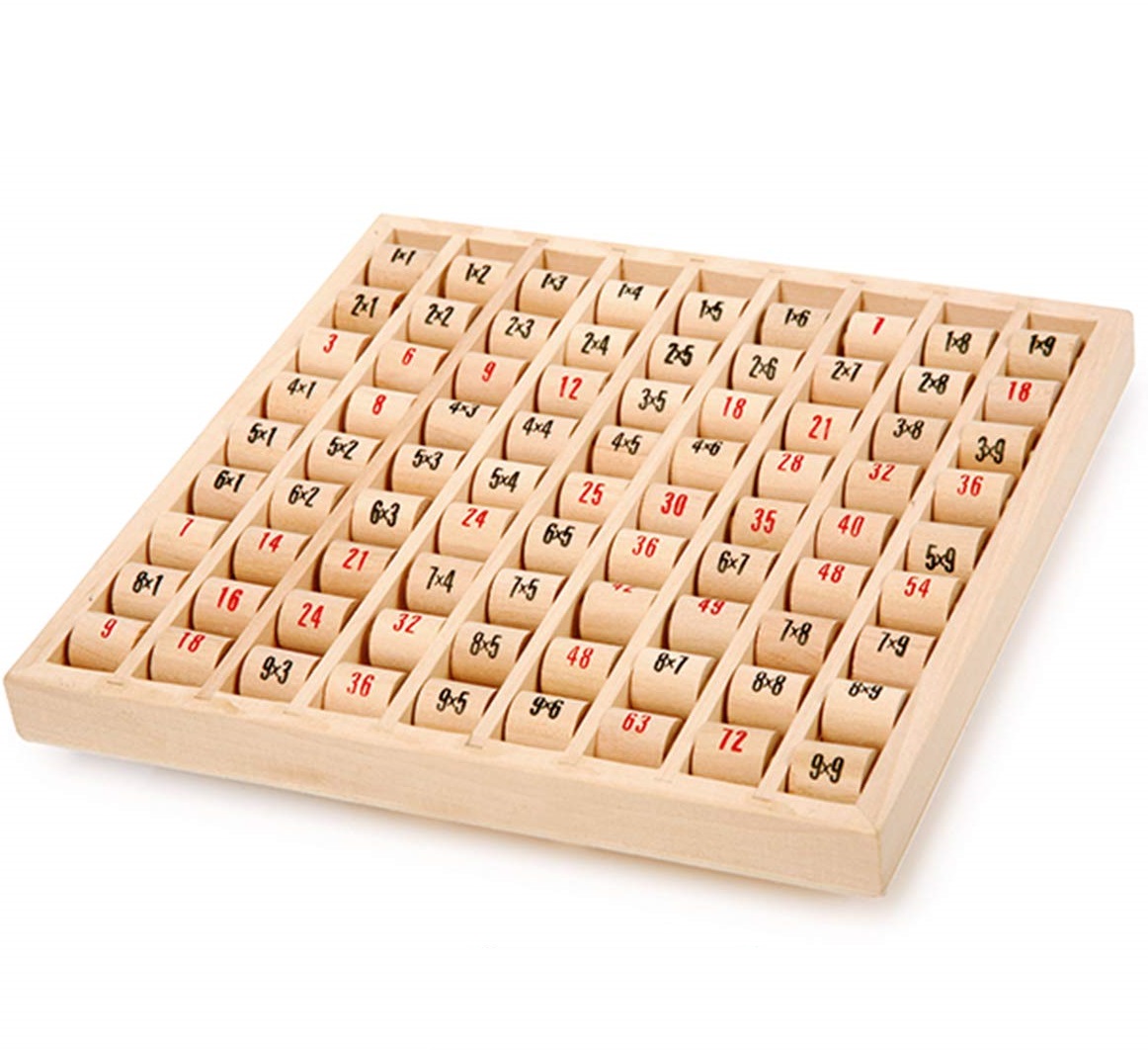 Abaques Bois,Montessori Maths,Table de Multiplication en Bois,Jouet en Bois Montessori,Jeu