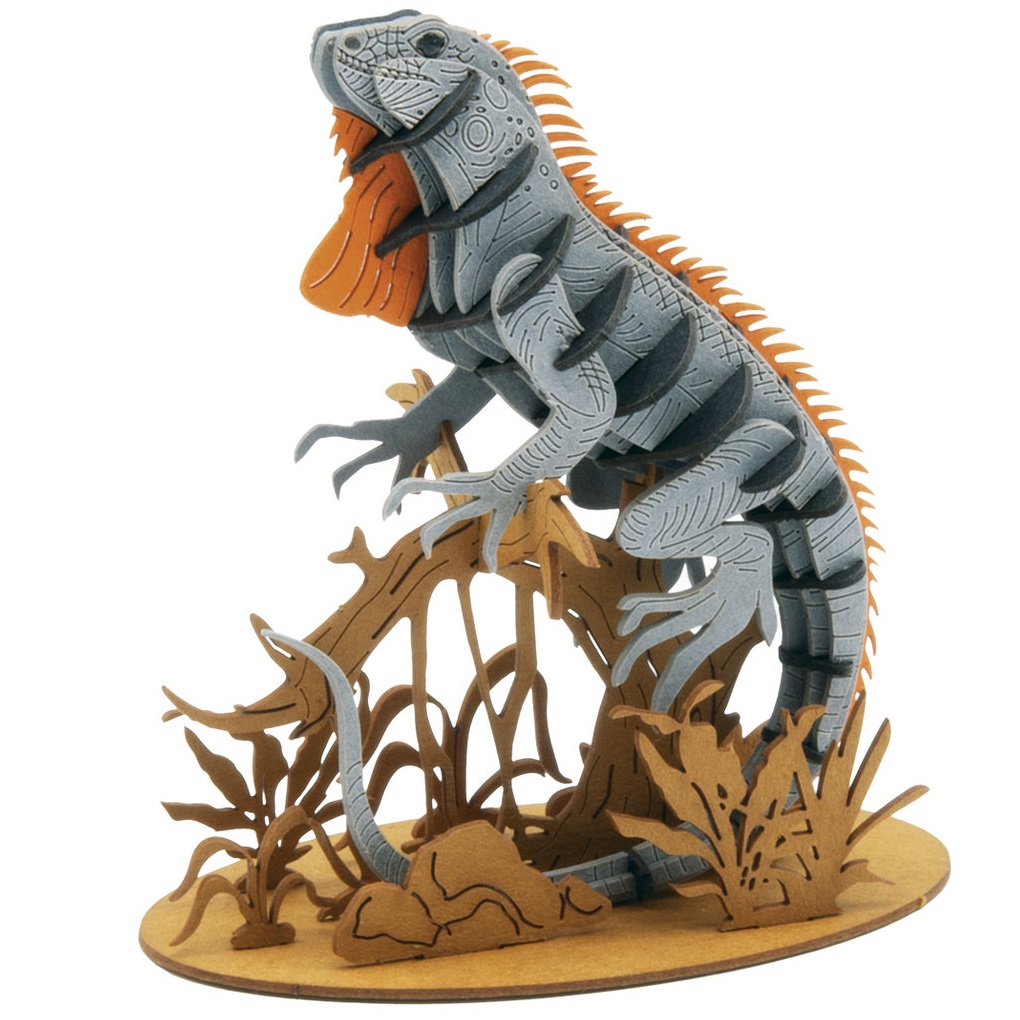 Modèle 3D écologique Enfant Kit De Maquette 3D En Carton Lézard à Volants Animé - Bricolage Créatif Éco Pour Enfants