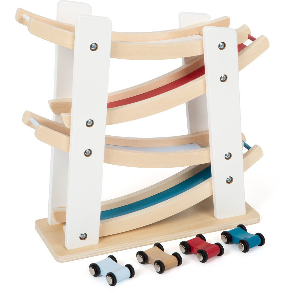 Circuit Cascade En Bois Small Foot – Jouet Zigzag Pour Voiturettes, à Partir De 18 Mois, 39 Cm De Haut