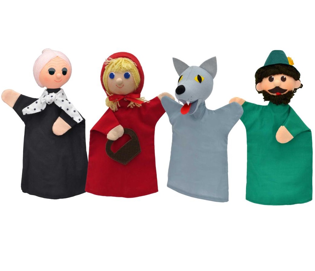 Acheter Marionnettes à doigt petit chaperon rouge, 4 pièces, créatives,  cadeaux de noël, jouet éducatif pour bébé