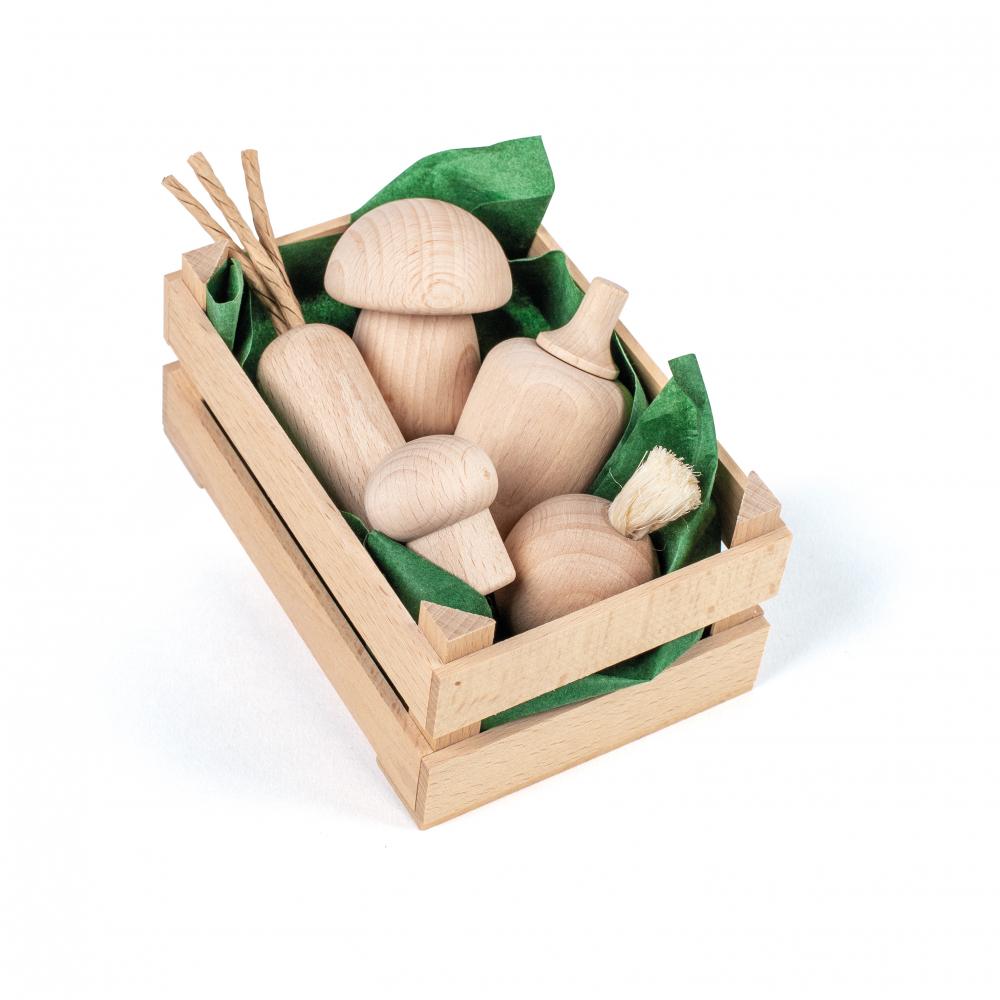 Petite cagette de légumes en bois naturel - Erzi 28242 - Marchande