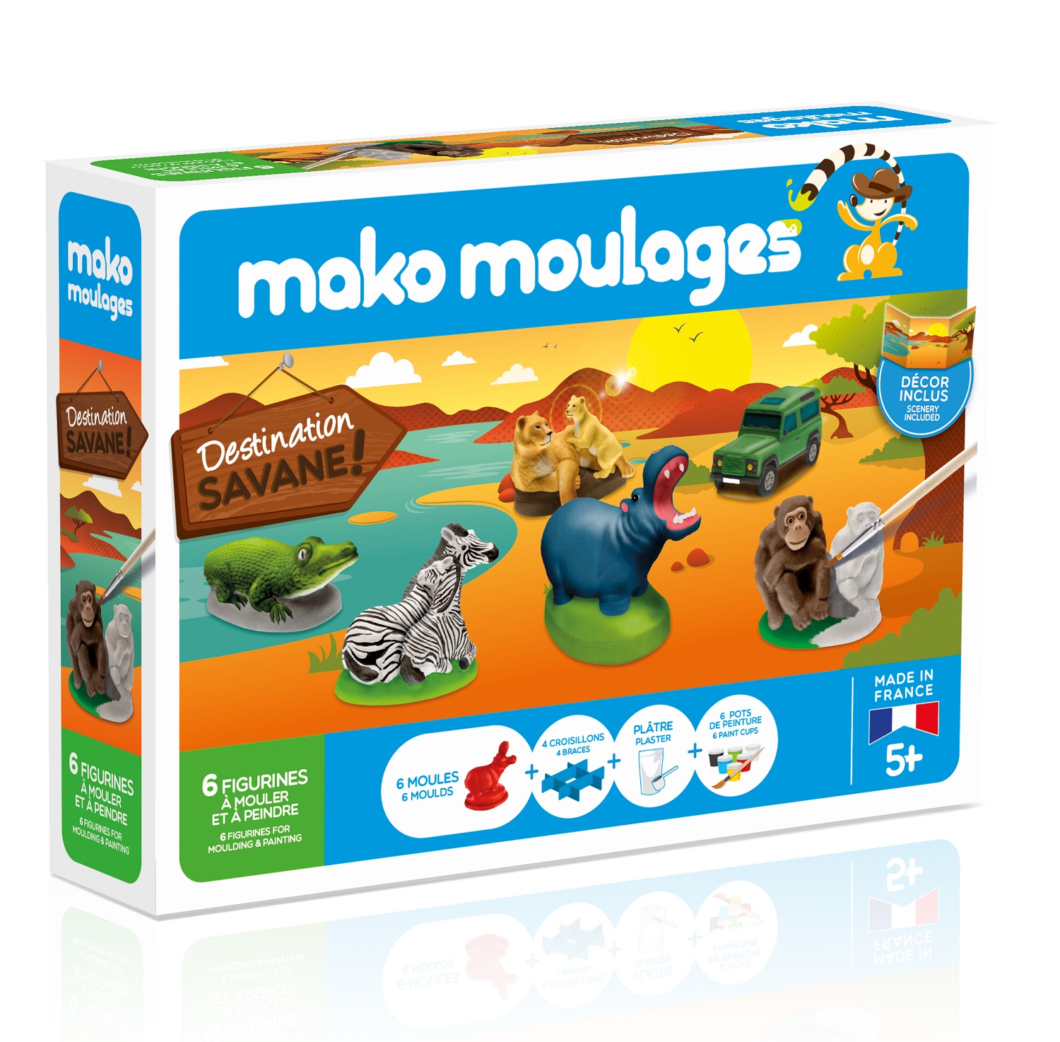 Mako Moulages – Kit Moulage Et Peinture Ara Bleu – Espèces Protégées – Bioviva – Dès 5 Ans – Made In France