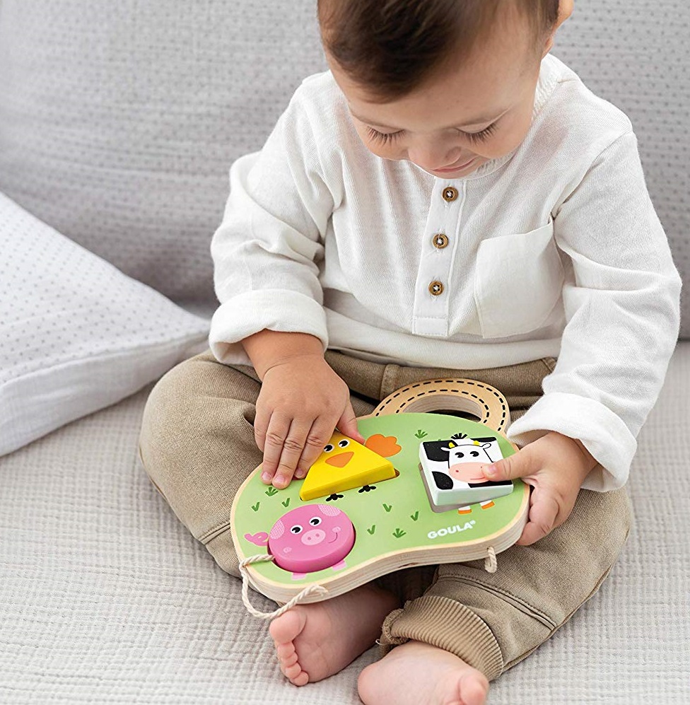 Ravensburger Play + – Puzzle En Bois Aimanté : À La Ferme – Pour Bébé Dès 1 An, Avec Poignée En Tissu Et Figurines Empilables