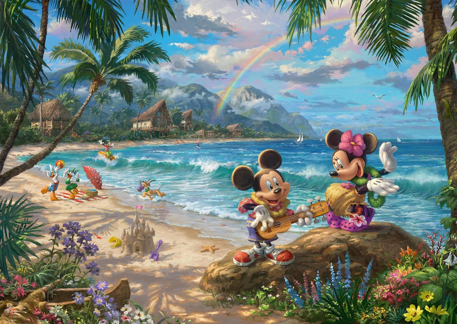 Schmidt - Puzzle Mickey et Minnie à Hawaï - Disney - Thomas Kinkade