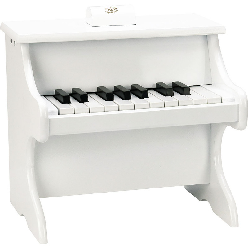 Piano blanc 18 touches avec partitions - Vilac 8374 - Jouet d
