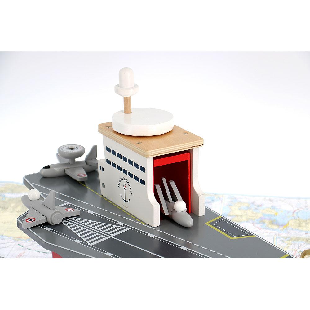 Maquette Porte-Avions 1/730 Simulation Enfant - Jouet Navire Militaire Avec Avions Et Hélicoptères