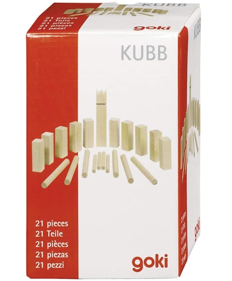 Jeu Viking Mini-Kubb Small Foot – Version Compacte – 17 Pièces Avec Sac – Jeu D’adresse En Bois