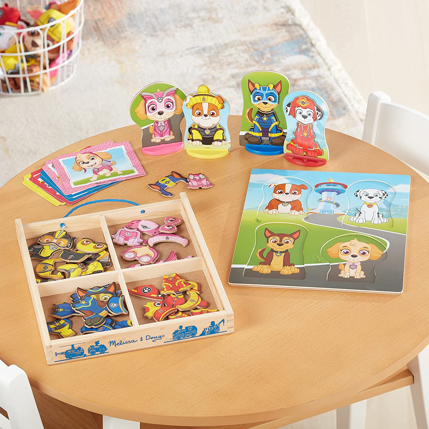 Marionnettes Pat' Patrouille Melissa & Doug - Chase, Marshall, Skye, Rubble | Jeu Rôle Enfant 3+