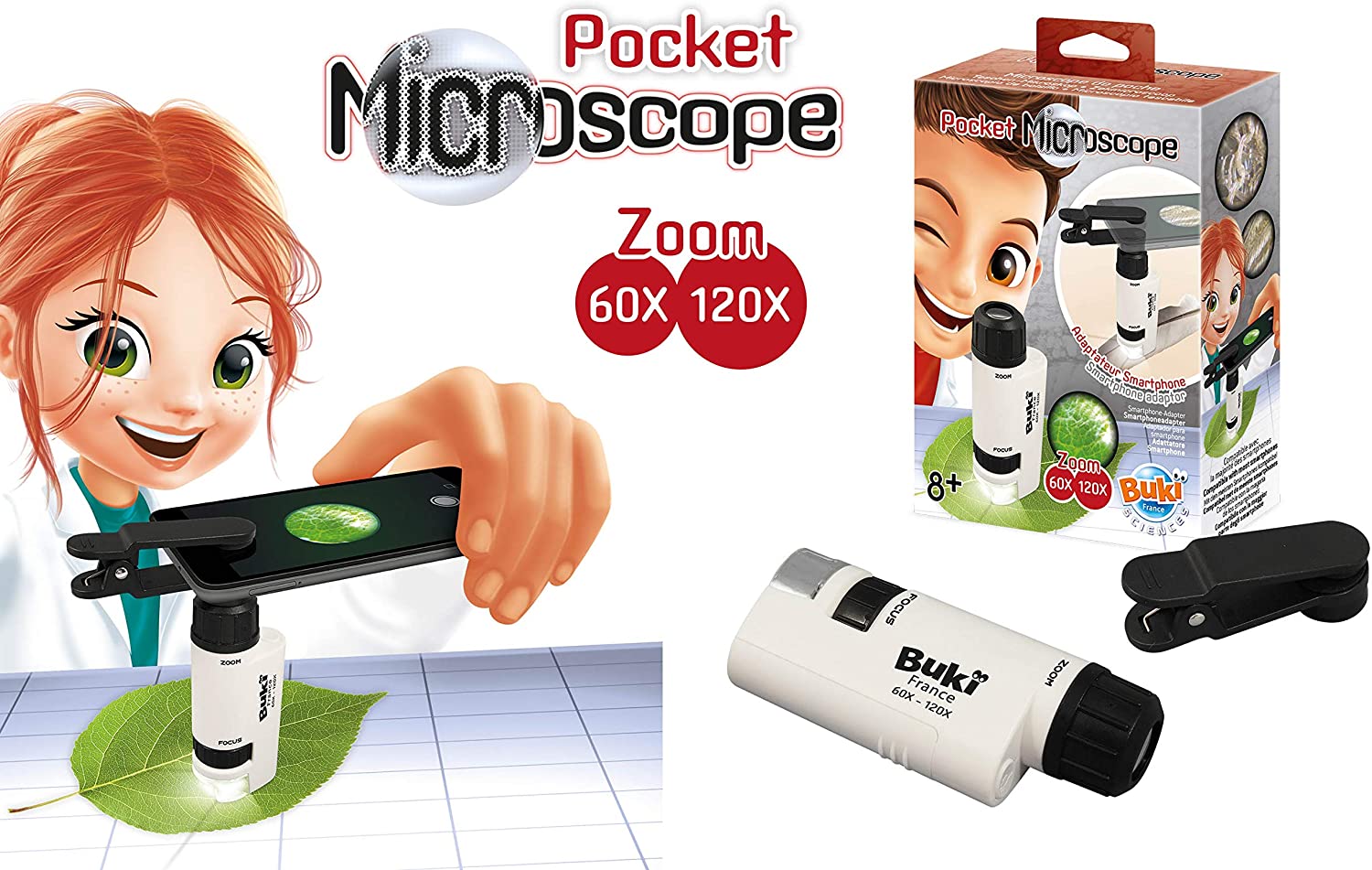 Microscope Portable Numérique Pour Enfants 1000X - Écran 2 Pouces, Rechargeable USB-C, Cadeau Scientifique 5-12 Ans