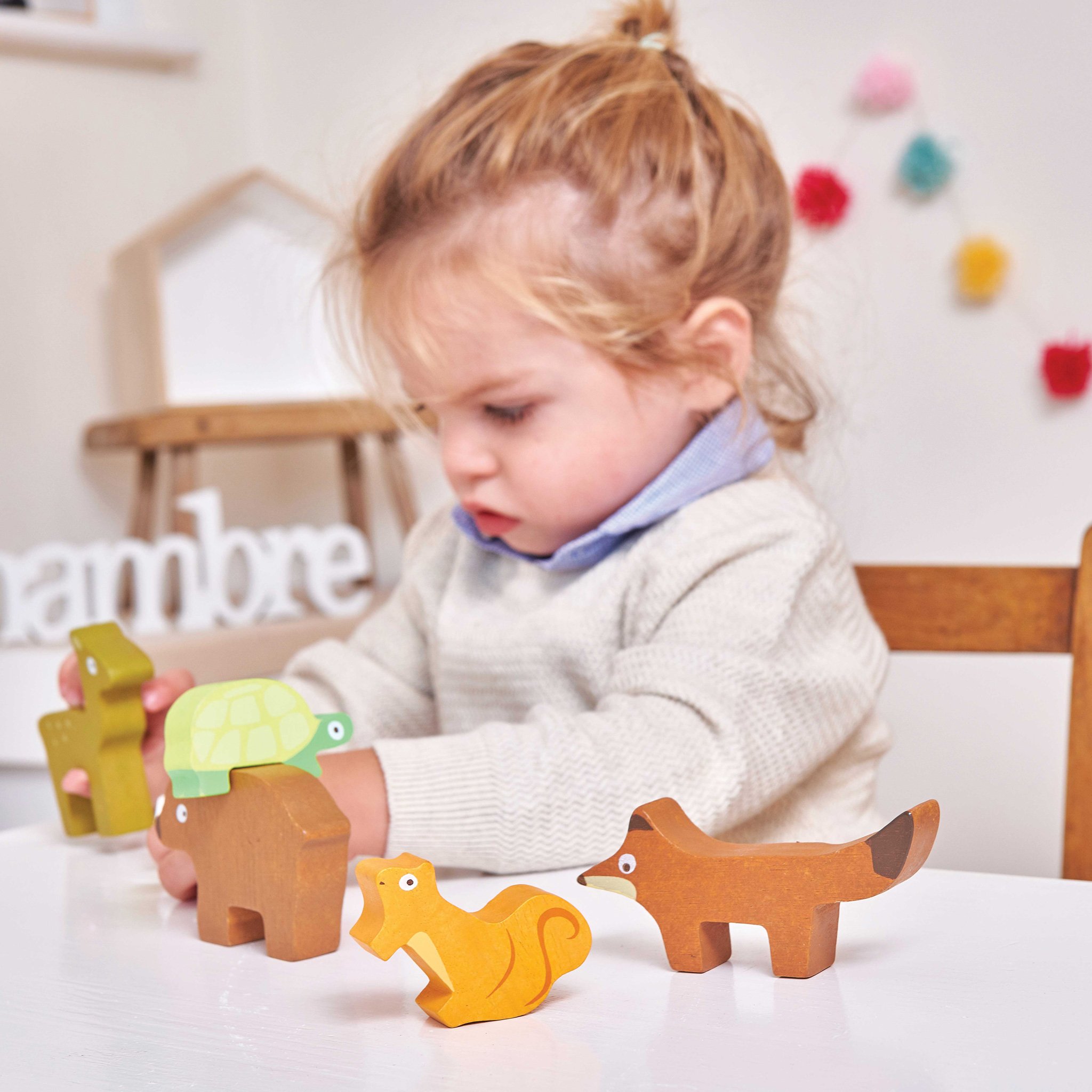 TOP BRIGHT Tour De Blocs Empilables 51 Pièces Avec Animaux - Jeu 4 En 1 Pour Enfants 4-8 Ans