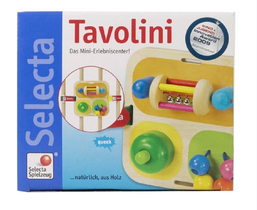 Selecta Tavolini – Plateau D’éveil En Bois – 14 Cm – Fixation Lit/parc – Motricité Fine – Fabriqué En Allemagne