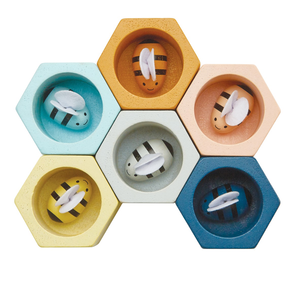 Jouet Ruche D'abeilles En Bois – Pince Et 7 Abeilles – Motricité Fine – Reconnaissance Des Couleurs – Dès 3 Ans