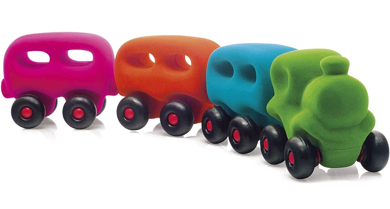 Train - 3 wagons magnétiques d'environ 46 cm de long, un jouet de la marque  RUBBABU. 20305.