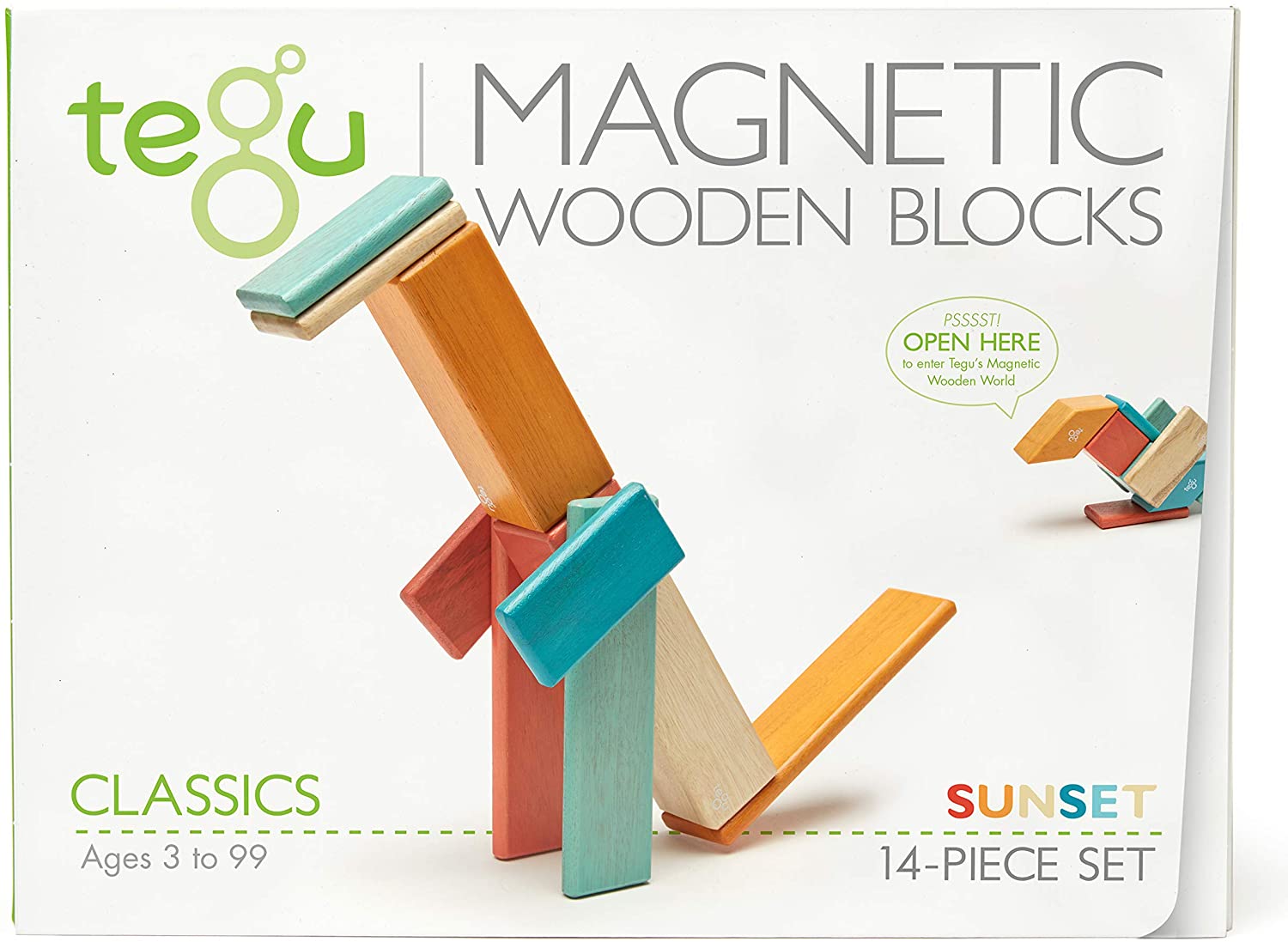 Tegu - 14P-SNS-508T - Blocs de Bois Magnétiques - Sunset - Autres - Achat & prix Tegu - 14P-SNS-508T - Blocs de Bois Magnétiques - Sunset - Autres - Achat & prix
