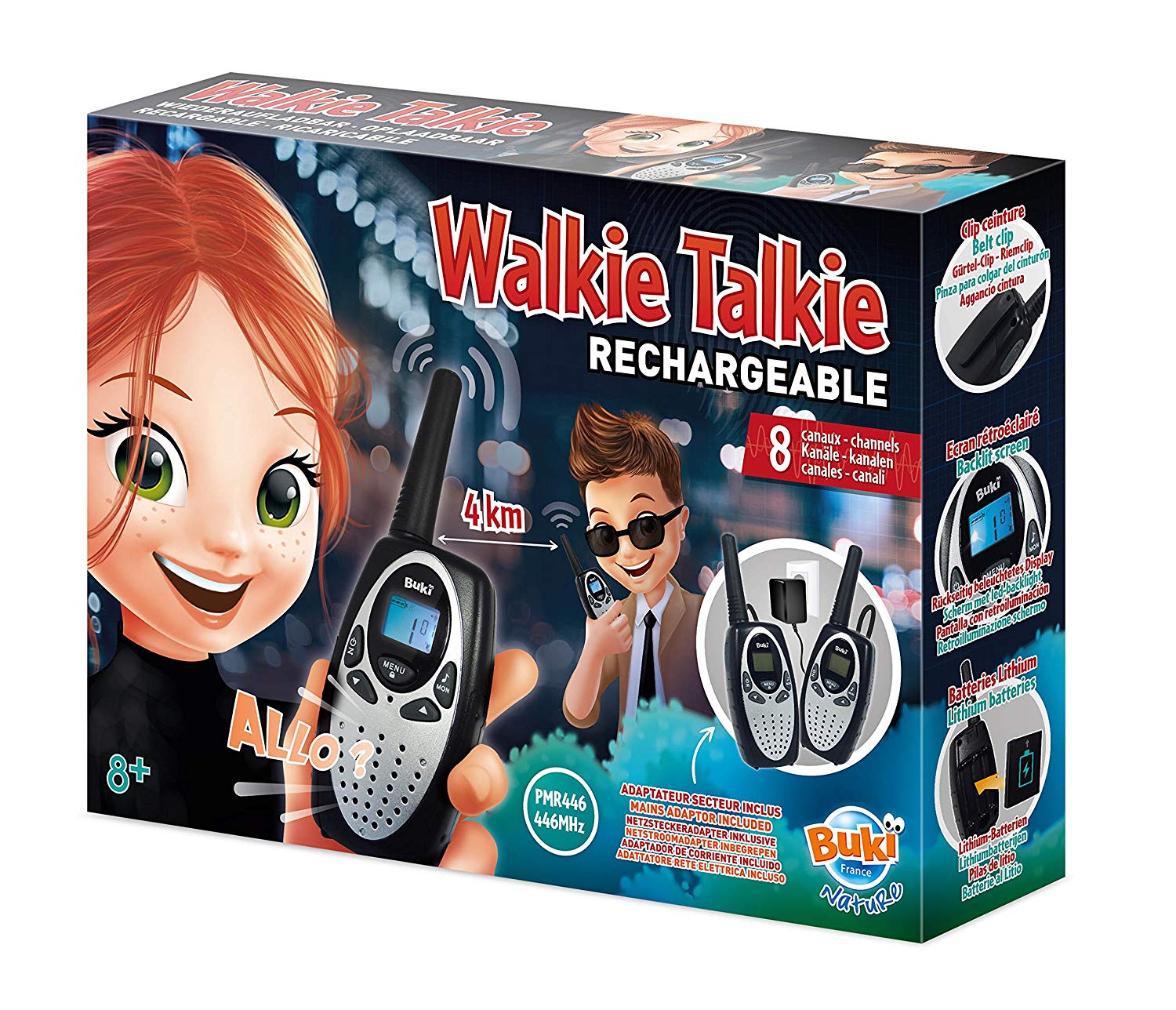 Dww-talkies Walkies Enfants, Talkie Walkie Rechargeable Avec Radio
