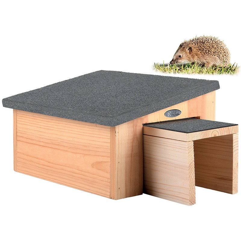 Maison Pour Hérissons En Bois – Abri Résistant Aux Intempéries Avec Entrée Labyrinthe – Protection Contre Les Prédateurs