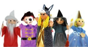 OMKUOSYA Marionnettes à Main Peluches avec Bouche Mobile, Les Jouet