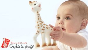 Sophie la girafe et sa pochette de rangement - Jeux et jouets Vulli -  Avenue des Jeux
