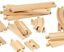 Train en bois avec wagon - 21,5 x 6,5 x 9,5 cm - Jouets en bois - Creavea