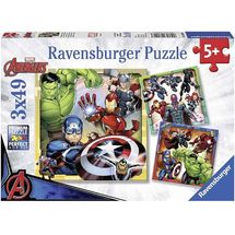 Puzzle Les puissants Avengers 3x49 pcs RAV-08040 Ravensburger 1