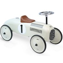 Porteur voiture en métal blanc crème V1102-3416 Vilac 1