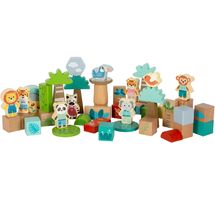 Blocs de construction en bois Jungle Friends LE12768 Small Foot company 1