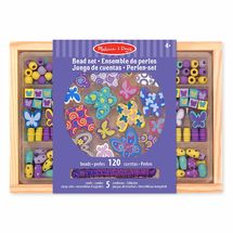 Ensemble de perles en bois Papillons MD14179 Melissa & Doug 1