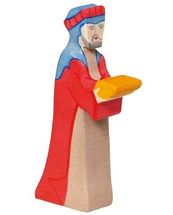 Figurine Crèche de Noël - Gaspard en rouge HZ80293 Holztiger 1