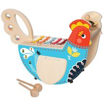 Poule musicale en bois MT216570 Manhattan Toy 1